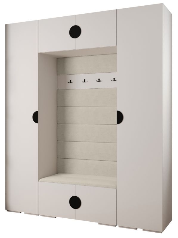 Garderoba do przedpokoju Abiks INOVA 4 Z13 biały+czarny+manila02 1 szt.