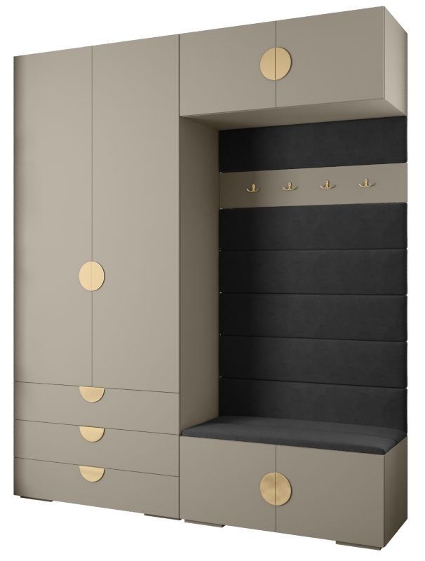 Garderoba do przedpokoju Abiks INOVA 4 Z12 kaszmir+złoty+manila18 1 szt.