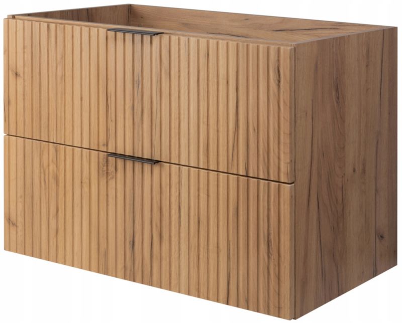 Szafka łazienkowa Furnidea 80 cm wisząca ryflowana 2 szuflady Flow 1 szt.