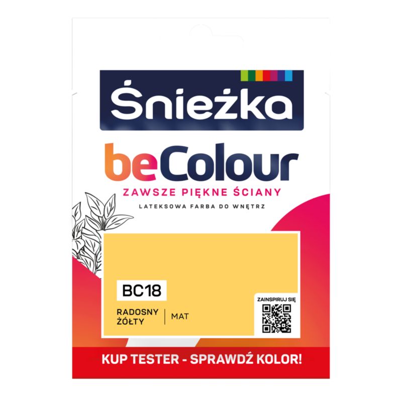 Tester farby Śnieżka Becolour radosny żółty 25 ml