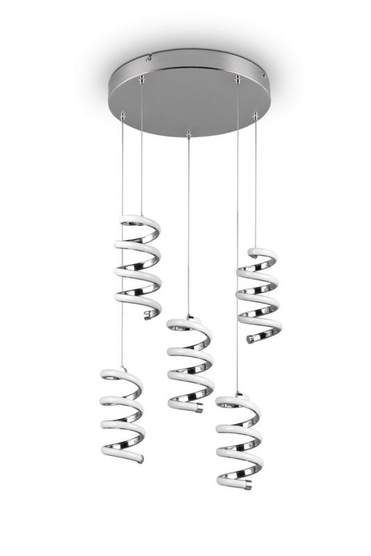 Lampa wisząca RL Laola 4029 srebrno-odcienie srebra nowoczesna wbudowany LED 8W 1 szt.