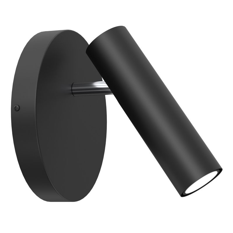 Kinkiet ścienny Luminex Axion czarny mat-chromowany do czytania 1 x GU10 x 8W IP20 wym: 19,5 x 19,5 x 24 cm - 1 szt.