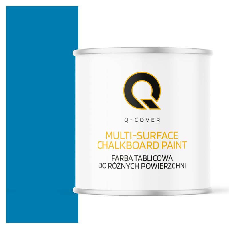 Farba Tablicowa Do Ścian Pisania Kredą Q-Cover Kolor Błękitny RAL5015 Mat 2.5L