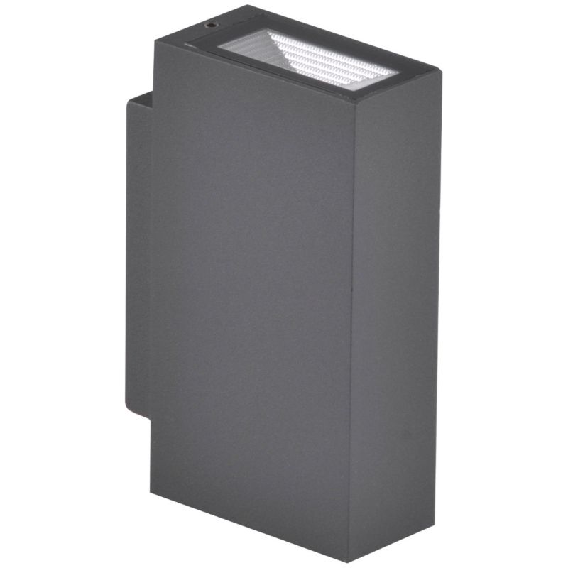 Kinkiet ścienny zewnętrzny Polux Orlean grafitowy LED 12W 4000K 430lm 2 x 215lm IP54 wym: 13 x 3,5 x 8,1 cm - 1 szt.