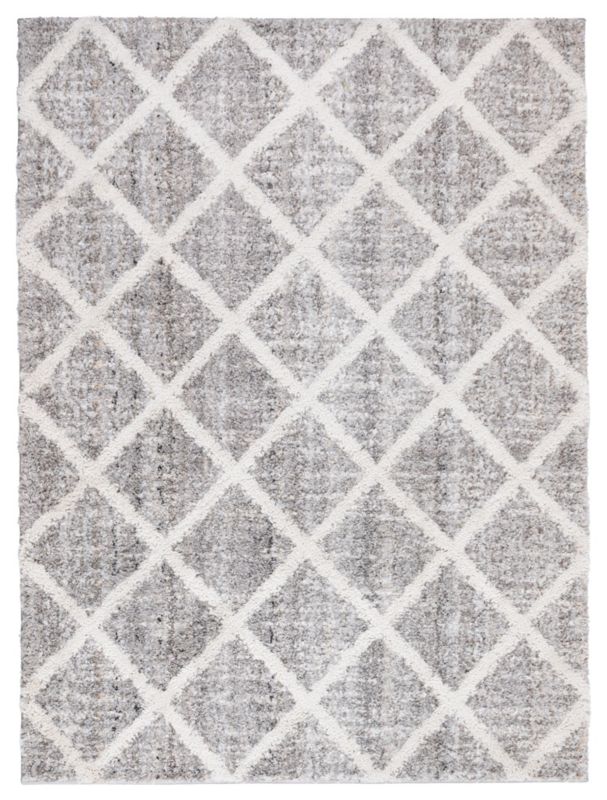 Dywan Multidecor Bilbao Shaggy 80 x 150 cm romby antracytowy 1 szt.