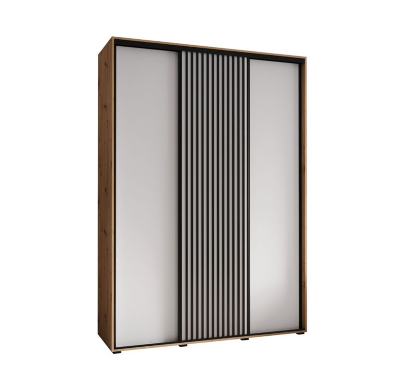 Szafa przesuwna Garderoba Abiks Lanko 1 180 gł. 45 artisan/biały 1 szt.