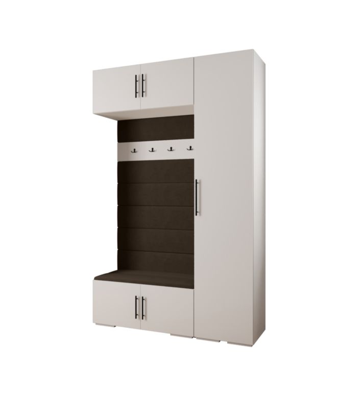 Garderoba do przedpokoju Abiks INOVA 3 Z19 biały+czarny+manila04 1 szt.