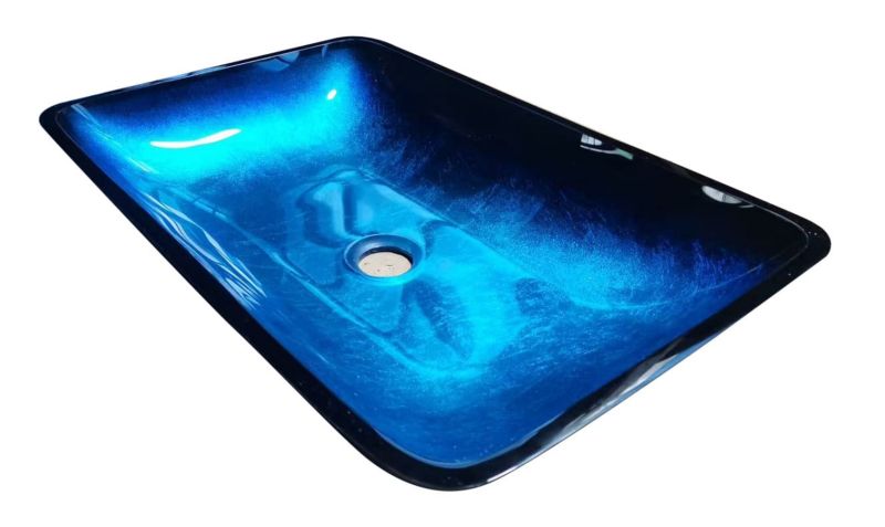 Umywalka Domotechnika szklana niebieska 1szt.