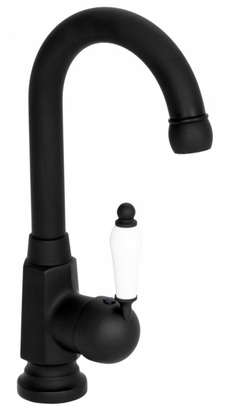 Bateria Kuchenna Stojąca Granitan Retro VII Czarna Bateria Kuchenna Umywalkowa 1 szt.