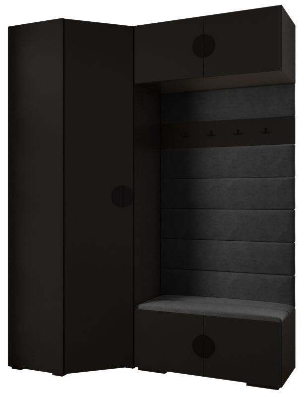 Garderoba do przedpokoju Abiks INOVA 4 Z21 czarny+czarny+manila18 1 szt.