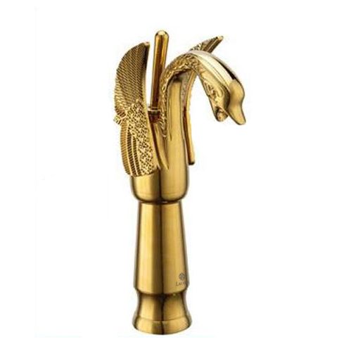 Bateria umywalkowa Lauferi EMITA mosiężna łabędź złota retro 1 szt.