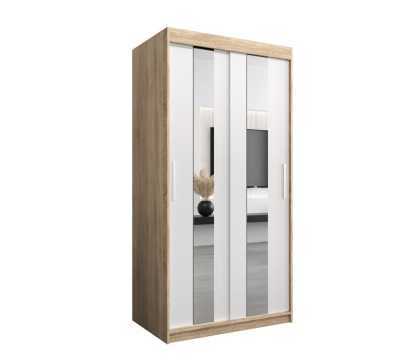 Szafa przesuwna Garderoba Abiks POLE 100 sonoma/biały 1 szt.