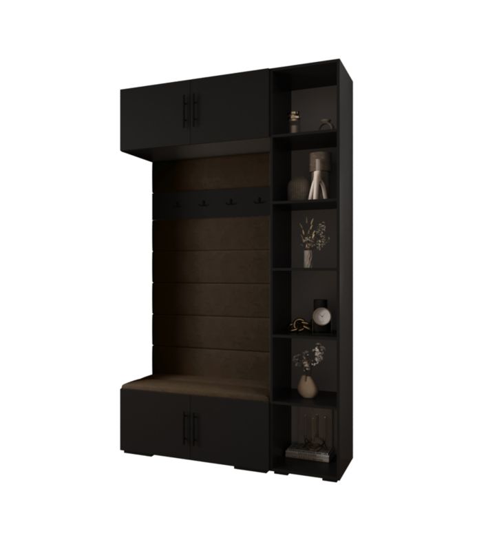 Garderoba do przedpokoju Abiks INOVA 3 Z20 czarny+czarny+manila04 1 szt.