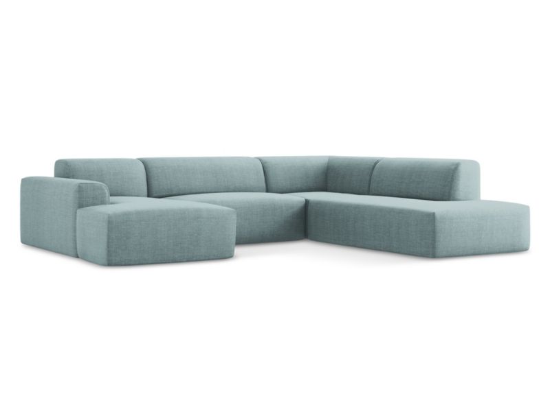 Sofa panoramiczna LaMiaSofa BOVA z tkaniny strukturalnej 344x264 cm jeans 1 szt.