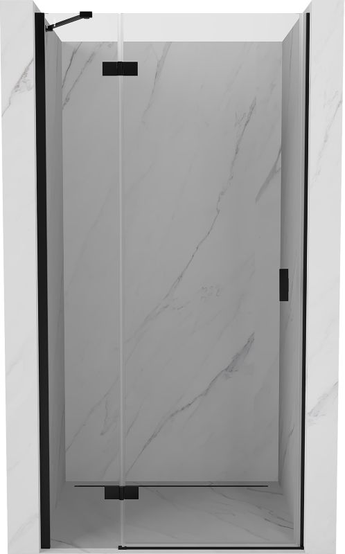 Drzwi prysznicowe Mexen Mist-H czarne 105x200 cm lewa strona 1 szt