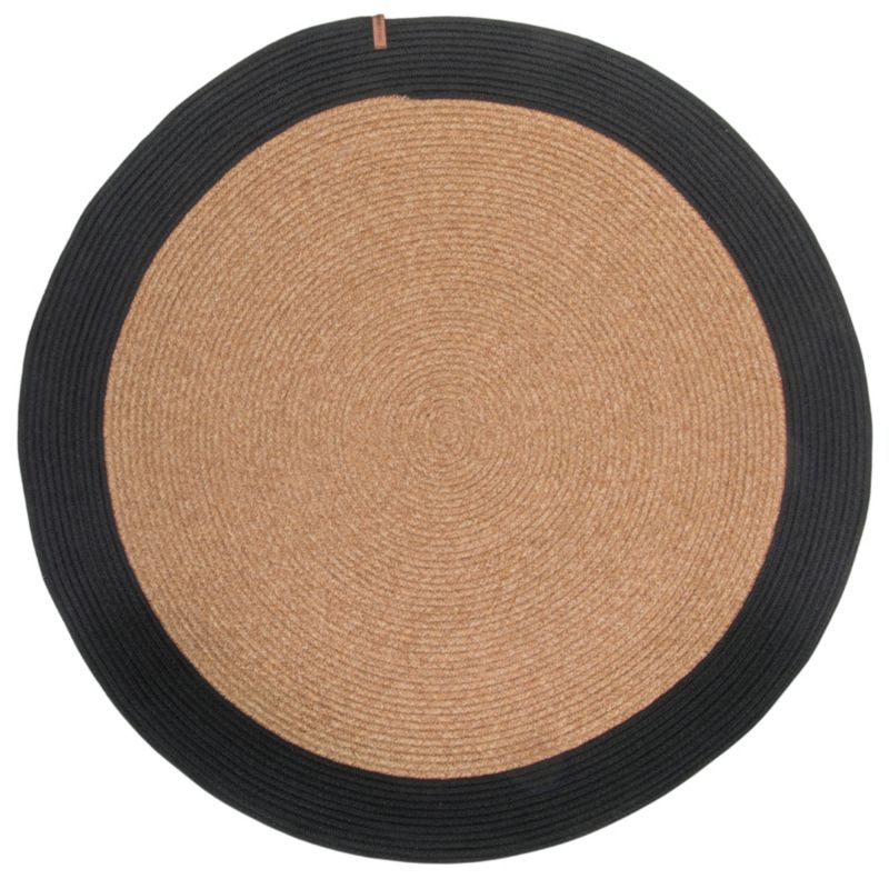 Dywan okrągły Direct Home and Garden naturalny czarny 100 cm 1 szt.