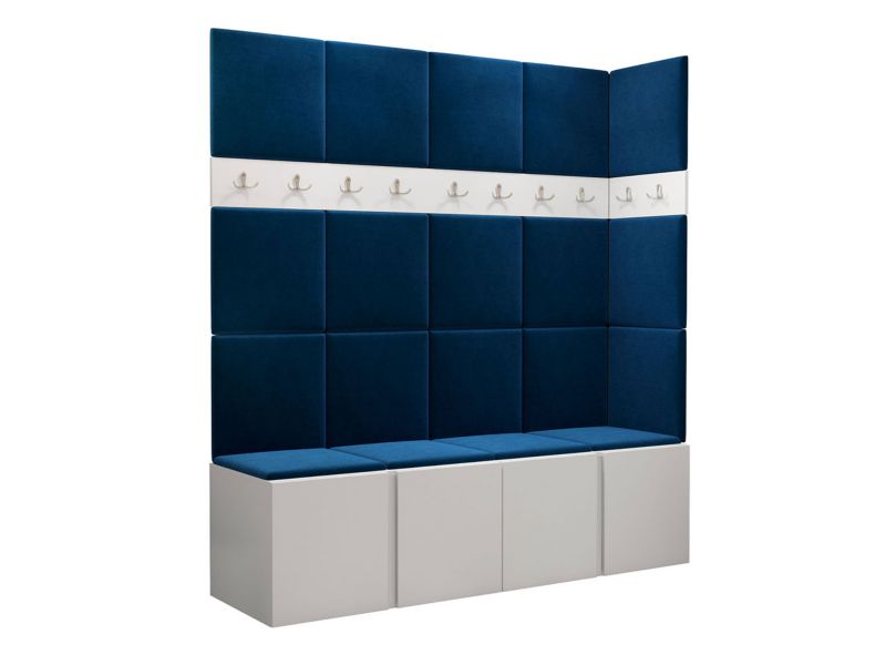 Garderoba MIRJAN 24 Orion II biały + granatowy 1 kpl.