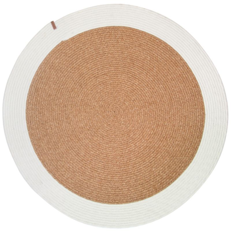 Dywan okrągły Direct Home and Garden naturalny biały 100 cm 1 szt.