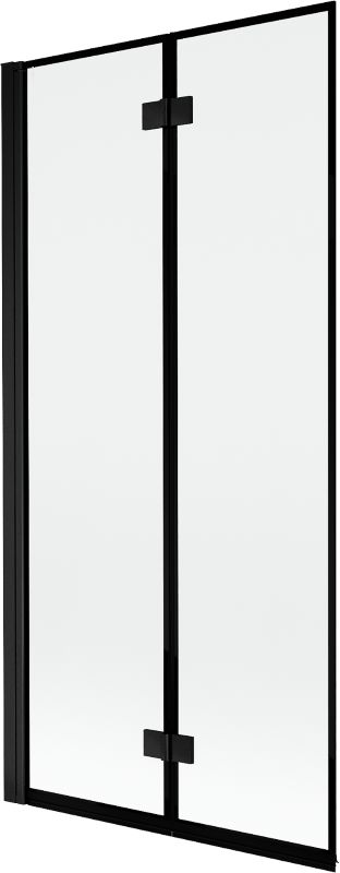 Parawan nawannowy 2-skrzydłowy Mexen Mist czarny 90x150 cm lewy 1 szt