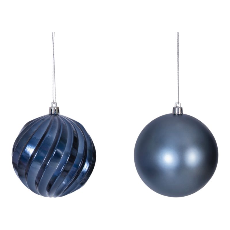 Bombki 10 cm 4 sztuk grafitowe