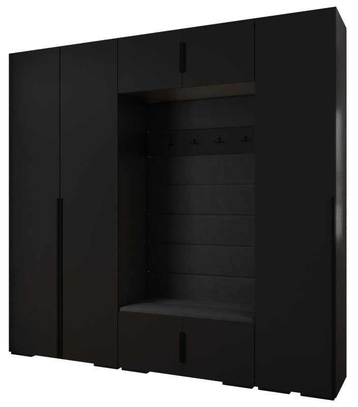 Garderoba do przedpokoju Abiks INOVA 1 Z8 czarny+czarny+manila18 1szt.