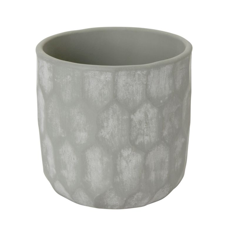 Doniczka ceramiczna Verve ozdobna 12 cm geo grey