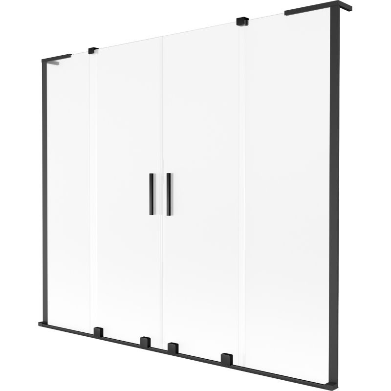 Parawan nawannowy ruchomy Mexen Velar L szron/czarny 180x150 cm 1 szt.