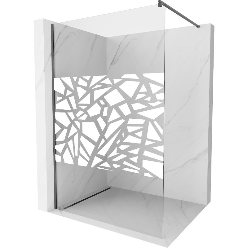 Ścianka prysznicowa Mexen Kioto biały wzór 100x200 cm 800-100-101-66-85 1 szt.