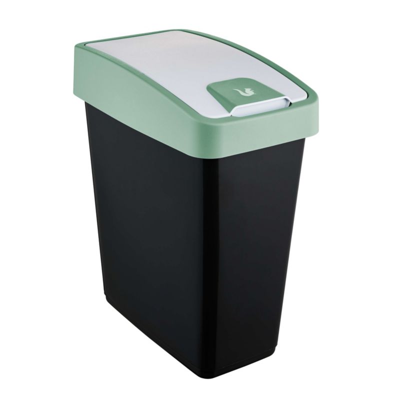 Kosz na śmieci Keeeper Magne 25 l zielony, 39,5 x 24 x 47,5 cm z pokrywą dwufunkcyjną z tworzywa PP 1 szt.