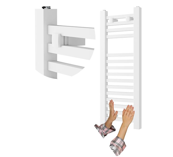 Grzejnik Łazienkowy Granitan Bergen 80/30cm Biały Kaloryfer Drabinkowy 1kpl.