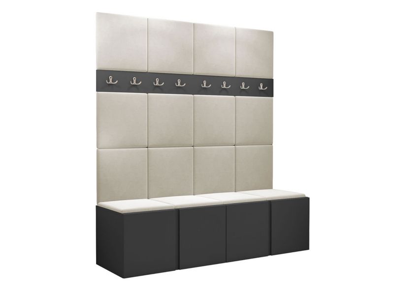 Garderoba MIRJAN 24 Orion V grafit + beżowy 1 kpl.