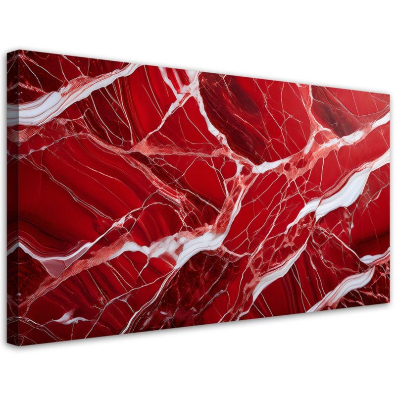 Obraz na płótnie Feeby Czerwony Marmur Kamień Glamour 100x50cm 1szt