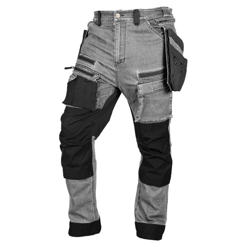 Spodnie robocze NEO TOOLS DENIM, wzmocnienia Cordura, odpinane kieszenie kaburowe, szare, rozmiar XXL 1 szt