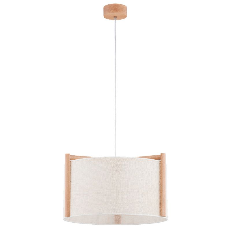 Lampa wisząca Alfa Leidi jasne drewno-biała wym: 105 x 47 x 47 cm 1xE27 x 15W 1 szt.