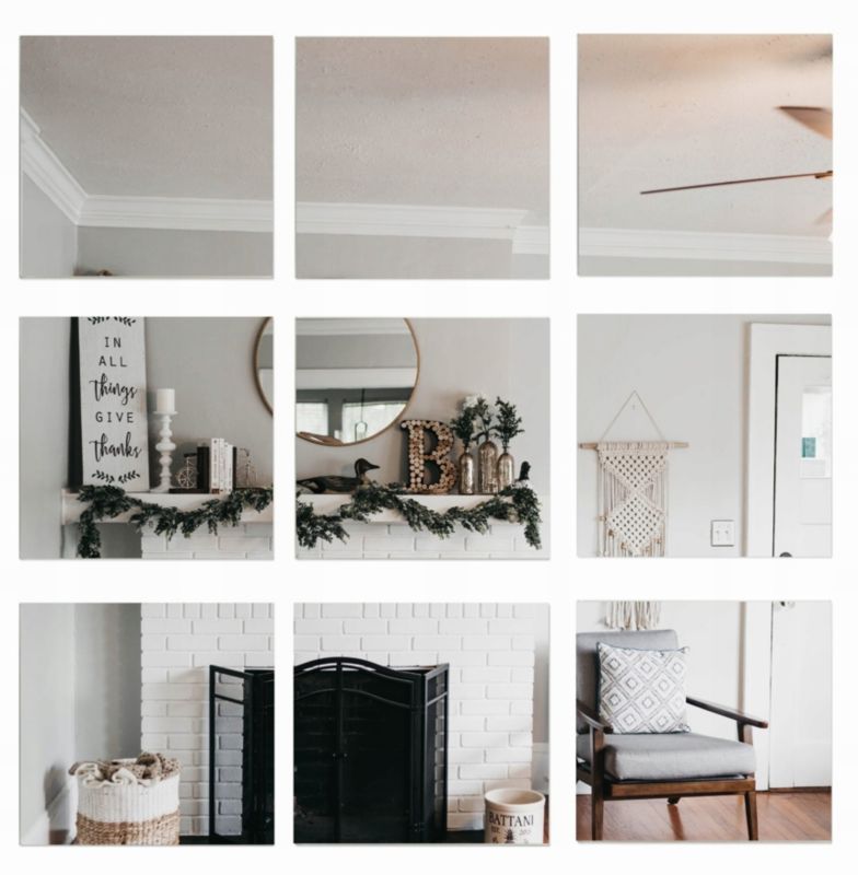 Lustra ścienne Matkam 20x20cm zestaw 9 szt.