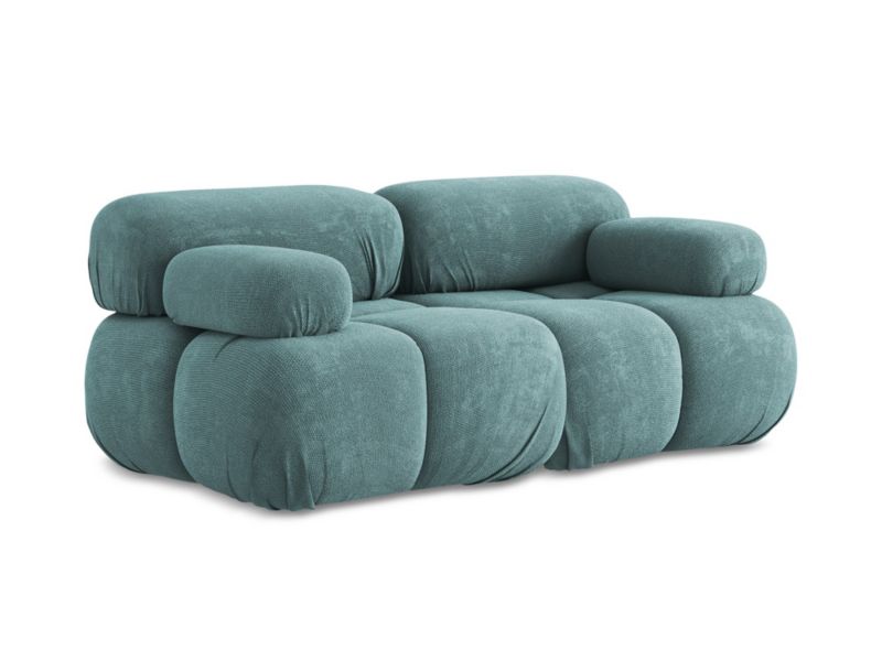 Modułowa sofa 2-osobowa LaMiaSofa SANREMO z tkaniny szenilowej 190x96 cm jeans 1 szt.