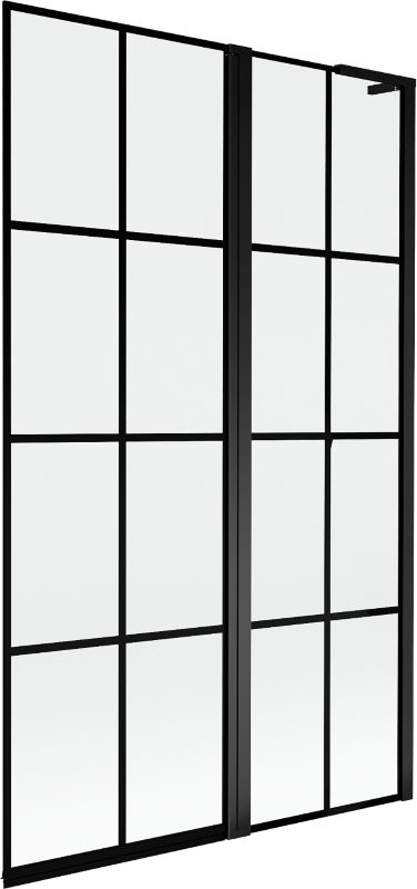 Parawan nawannowy 2-skrzydłowy Mexen Mist L czarny 110x150 cm - 8A9L-110-011-70-77-P 1 szt.