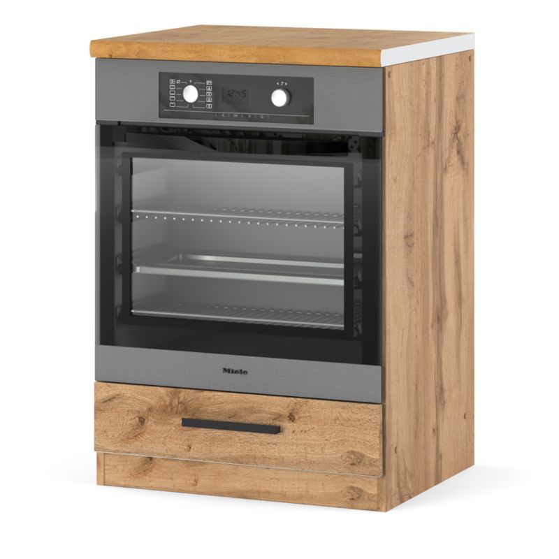 Szafka Kuchenna Hurtownia-Mebli Stojąca Do zabudowy piekarnika Blanka dolna piekarnik 60cm 60cm Dąb Wotan Dąb Wotan 60x47x85 cm