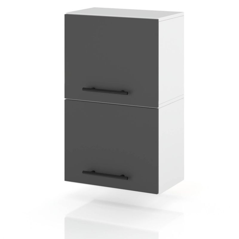 Szafka Kuchenna Hurtownia-Mebli Wisząca Klapowa W40K sPremium 40cm Biały Mat Szary Mat 40x32x72 cm 1szt.