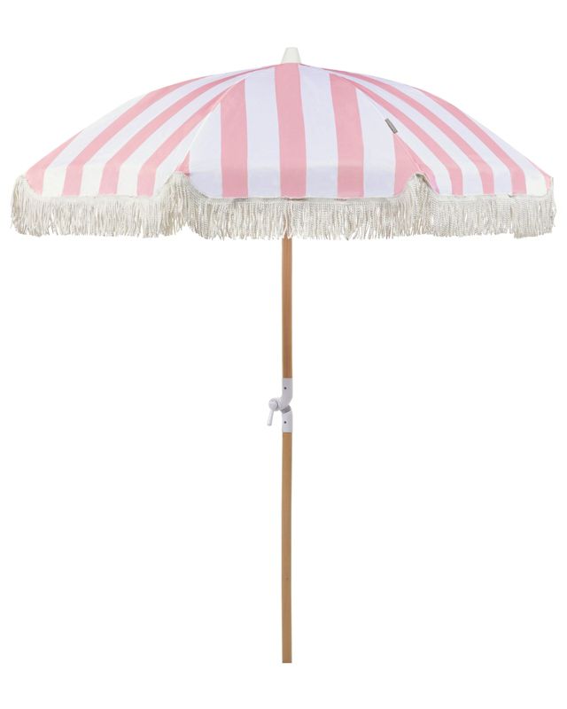Parasol ogrodowy 150 cm różowy z białym Mondello 1 szt.