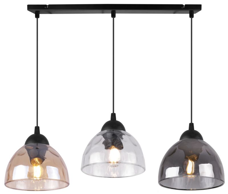 Lampa sufitowa wisząca Light Home LH Venice 3x E27 60W klosz mieszany 1szt.