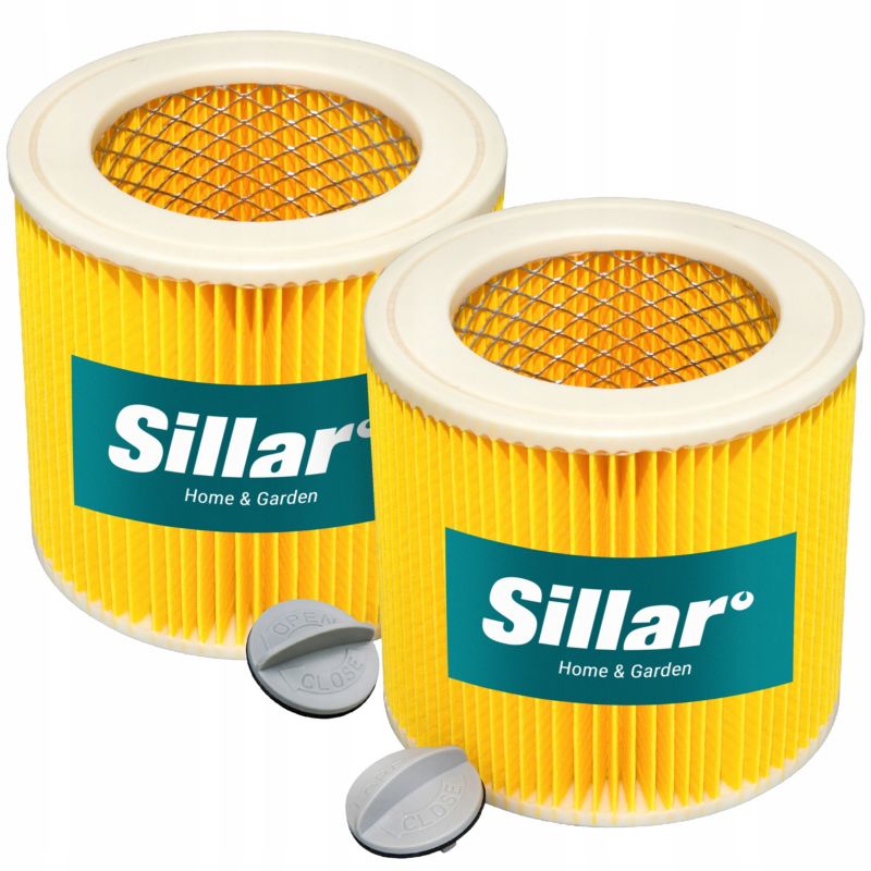 Filtry do odkurzacza, Sillar, wzmocnione siatką, zamiennik do Karcher WD2, WD3, SE, MV, KWD, 2szt