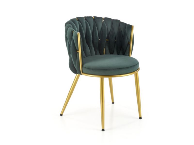 Krzesło Halmar tapicerowane K517 VELVET zielone 1 szt