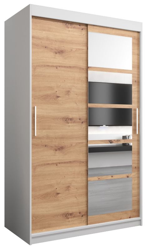 Szafa przesuwna Abiks ROMA 1 120 biały mat + artisan 1 szt.