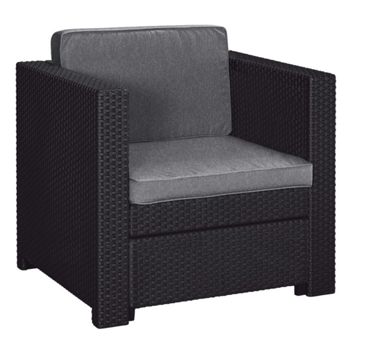 Fotel ogrodowy Keter Provence 76x67x77cm Grafitowy 1 szt.