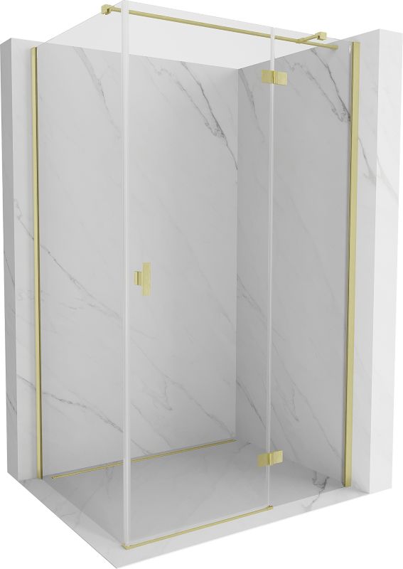 Kabina prysznicowa Mexen Mist-H T złoty szczotkowany 115 x 75 cm prawa 1 szt