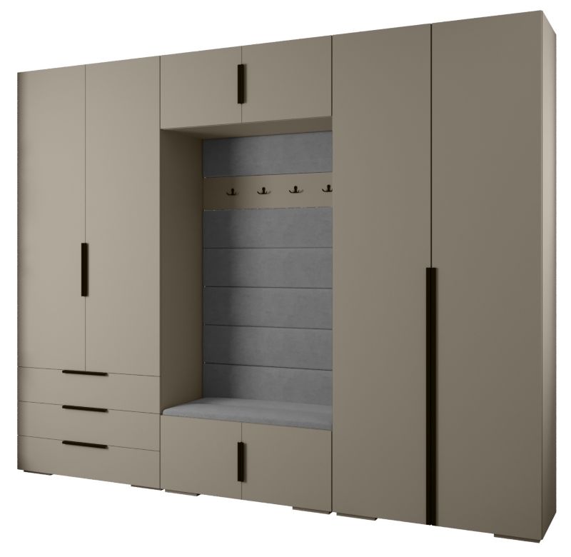 Garderoba do przedpokoju Abiks INOVA 1 Z14 kaszmir+czarny+manila16 1szt.