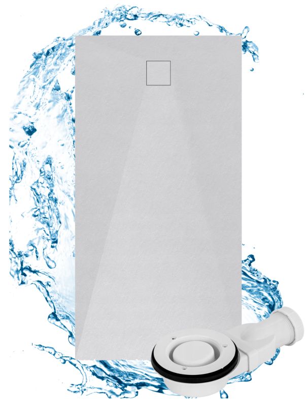 Brodzik Prysznicowy Prostokątny Granitan Teja 160x90CM Biały SMC Kompozyt 1szt.