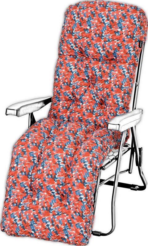 Poduszka na leżak z podnóżkiem AMPO gruba czerwony niebieski 1 szt.