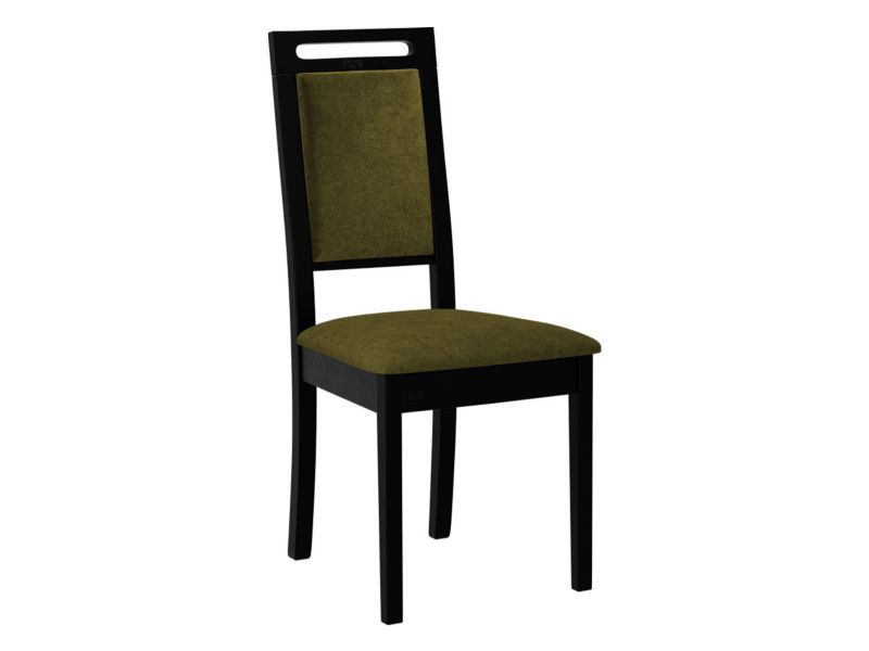 Krzesło MIRJAN 24 tapicerowane Roma XV czarny/aksamit ciemna oliwka 1 szt.